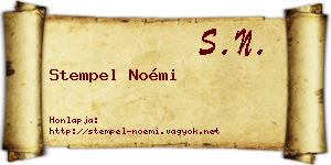 Stempel Noémi névjegykártya